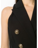 sleeveless double-breasted jumpsuit