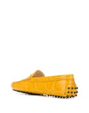 textured leather penny loafers
