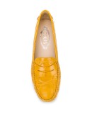 textured leather penny loafers