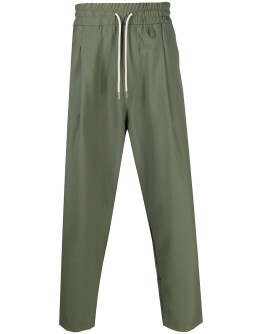 drawstring cropped trousers