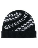 logo knit beanie