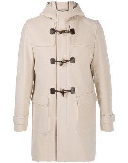 toggle buttons hooded coat