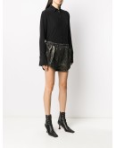metallic jacquard shorts