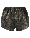 metallic jacquard shorts