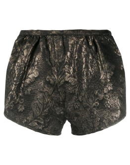 metallic jacquard shorts