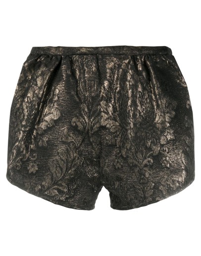 metallic jacquard shorts