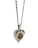 two-tone heart pendant
