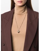 two-tone heart pendant
