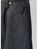 asymmetric pleated denim skirt