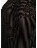 sheer panel crew neck sweatshirt 