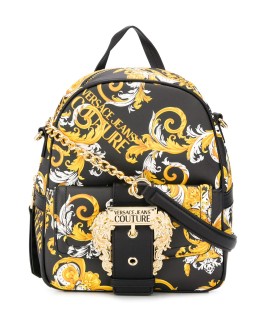 Barocco logo print backpack