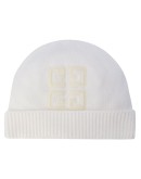 intarsia knit logo beanie