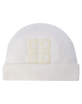 intarsia knit logo beanie
