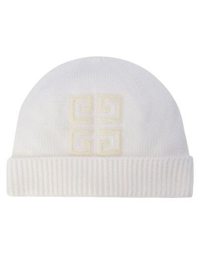 intarsia knit logo beanie