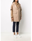 layered hooded coat
