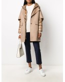 layered hooded coat