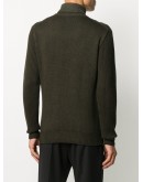 cable-knit roll neck jumper