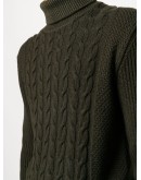 cable-knit roll neck jumper