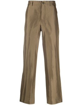 high-waisted straight leg trousers