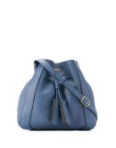 drawstring shoulder bag with tassel detail
