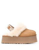 shearling sling-back shoes