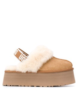shearling sling-back shoes