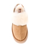 shearling sling-back shoes