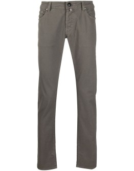 micro dash pattern trousers