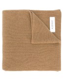 logo patch knitted scarf