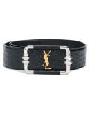 Monogram leather belt 