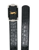 Monogram leather belt 