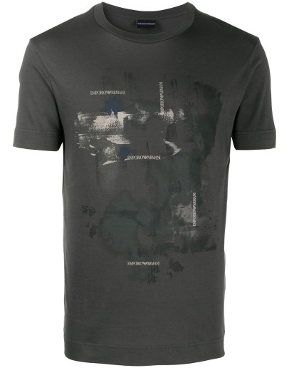 abstract-print cotton T-shirt