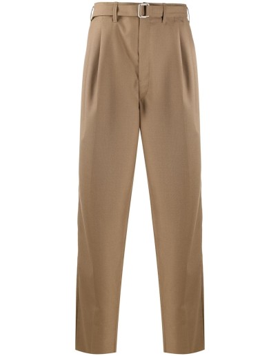 high-waisted trousers