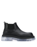 transparent rubber sole ankle boots