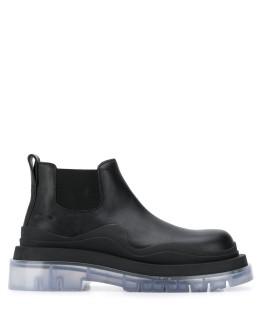 transparent rubber sole ankle boots