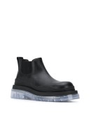 transparent rubber sole ankle boots