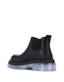 transparent rubber sole ankle boots