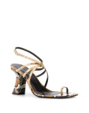 snake-print sandals