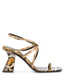 snake-print sandals