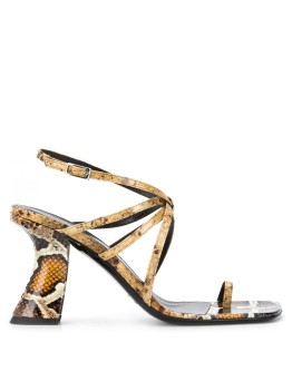 snake-print sandals