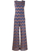 zig-zag lurex knit jumpsuit 