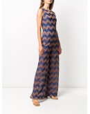 zig-zag lurex knit jumpsuit 