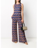 zig-zag lurex knit jumpsuit 