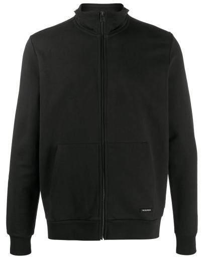 zip-up cotton sweatshirt