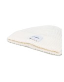 logo-patch ribbed beanie