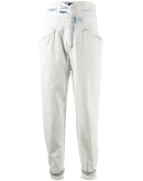 high-rise tapered jeans