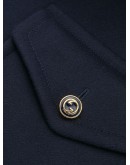 branded button single breasted coat