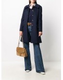 branded button single breasted coat