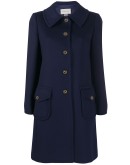 branded button single breasted coat