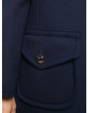 branded button single breasted coat